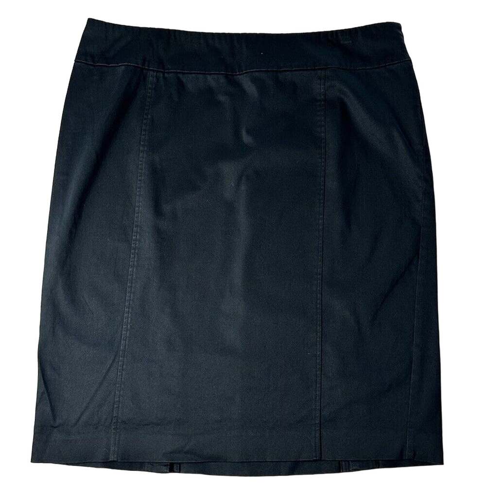 INC International Concepts Women's Navy Blue Pencil Skirt Stretch Zipper Size 14